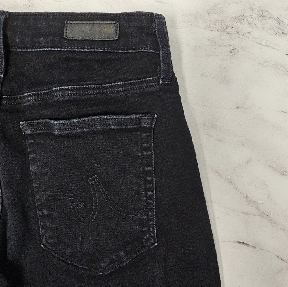 AG Adriano Goldschmied Farrah Ankle High Rise Skinny Dark Blue Jeans 27 Preowned - Picture 8 of 9